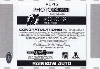 2020-21 O-Pee-Chee Platinum - Photo Driven Rainbow Autographs #PD-15 Nico Hischier Back