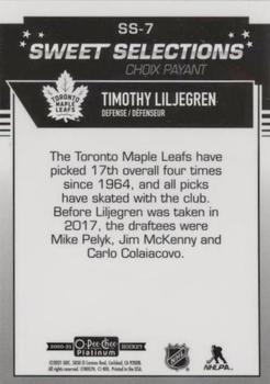 2020-21 O-Pee-Chee Platinum - Sweet Selections #SS-7 Timothy Liljegren Back