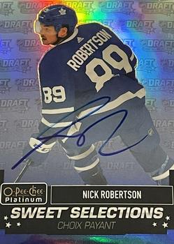 2020-21 O-Pee-Chee Platinum - Sweet Selections Rainbow Autographs #SS-4 Nick Robertson Front