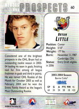 2004-05 In The Game Heroes and Prospects - Fall Expo Silver #60 Bryan Little Back