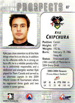 2004-05 In The Game Heroes and Prospects - Fall Expo Silver #87 Kyle Chipchura Back