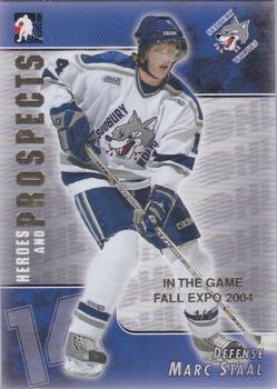 2004-05 In The Game Heroes and Prospects - Fall Expo Gold #89 Marc Staal Front