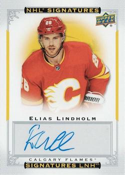 2021-22 Upper Deck Tim Hortons - NHL Signatures #S-EL Elias Lindholm Front