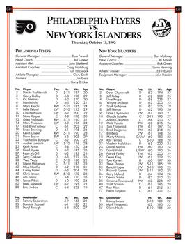 1992-93 Upper Deck Philadelphia Flyers #NNO Rod Brind'Amour Back