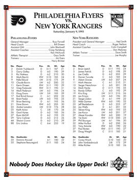 1992-93 Upper Deck Philadelphia Flyers #NNO Mark Recchi Back