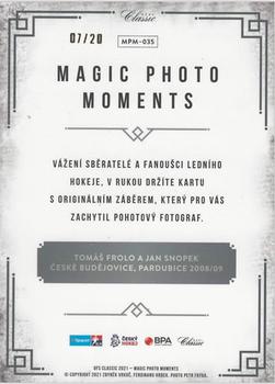 2021 OFS Classic The Final Series - Magic Photo Moments Gold #MPM-035 Tomas Frolo Back