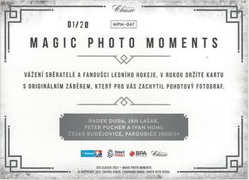 2021 OFS Classic The Final Series - Magic Photo Moments Gold #MPM-047 Radek Duda / Ivan Huml / Jan Lasak / Peter Pucher Back