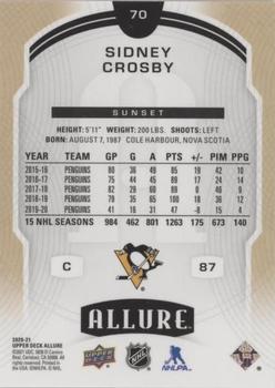 2020-21 Upper Deck Allure - Sunset #70 Sidney Crosby Back