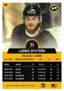 2021-22 Cardset Finland #269 Ludwig Byström Back