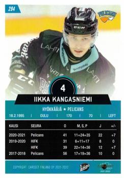 2021-22 Cardset Finland #294 Iikka Kangasniemi Back