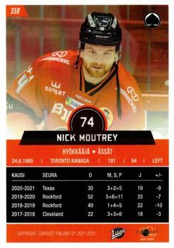 2021-22 Cardset Finland #358 Nick Moutrey Back