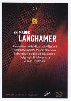 2021-22 Cardset Finland - Stone Walls #2 Marek Langhamer Back
