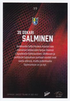 2021-22 Cardset Finland - Stone Walls #3 Oskari Salminen Back