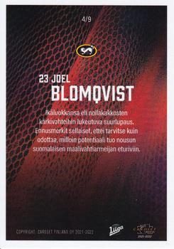 2021-22 Cardset Finland - Stone Walls #4 Joel Blomqvist Back