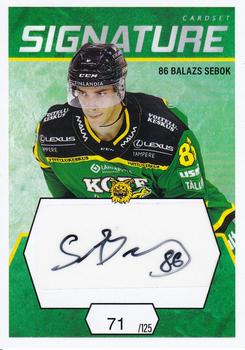 2021-22 Cardset Finland - Signature #NNO Balazs Sebok Front