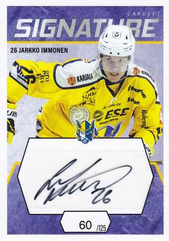2021-22 Cardset Finland - Signature #NNO Jarkko Immonen Front
