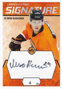 2021-22 Cardset Finland - Signature Limited Edition #NNO Miro Ruokonen Front