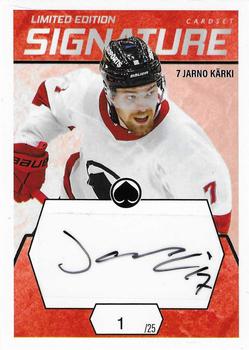2021-22 Cardset Finland - Signature Limited Edition #NNO Jarno Kärki Front