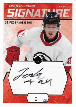 2021-22 Cardset Finland - Signature Limited Edition #NNO Jacob Andersson Front