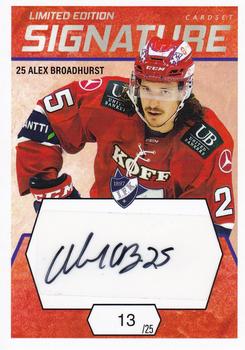 2021-22 Cardset Finland - Signature Limited Edition #NNO Alex Broadhurst Front