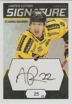 2021-22 Cardset Finland - Signature Limited Edition #NNO Aapeli Räsänen Front
