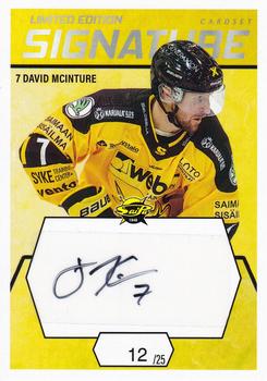 2021-22 Cardset Finland - Signature Limited Edition #NNO David McIntyre Front