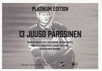 2021-22 Cardset Finland - Limited Edition #NNO Juuso Pärssinen Back