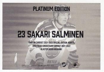 2021-22 Cardset Finland - Limited Edition #NNO Sakari Salminen Back