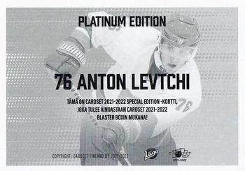 2021-22 Cardset Finland - Limited Edition #NNO Anton Levtchi Back