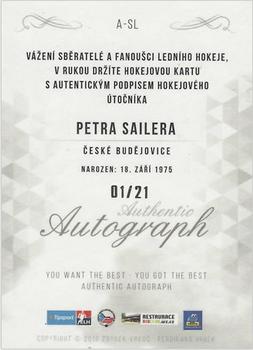 2018-19 OFS Classic Série I - You Want the Best You Got the Best Autograph Update #A-SL Petr Sailer Back