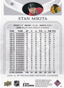 2020-21 SP Signature Edition Legends #13 Stan Mikita Back