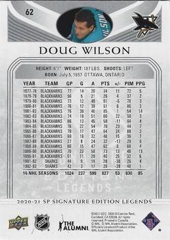 2020-21 SP Signature Edition Legends #62 Doug Wilson Back