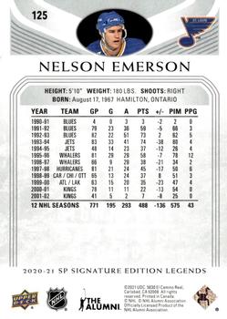 2020-21 SP Signature Edition Legends #125 Nelson Emerson Back