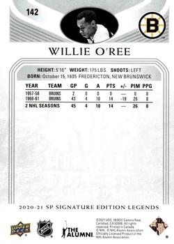 2020-21 SP Signature Edition Legends #142 Willie O'Ree Back