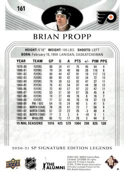 2020-21 SP Signature Edition Legends #161 Brian Propp Back