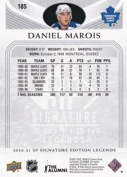 2020-21 SP Signature Edition Legends #185 Daniel Marois Back