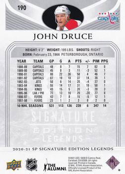 2020-21 SP Signature Edition Legends #190 John Druce Back