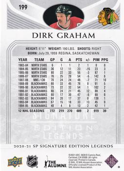2020-21 SP Signature Edition Legends #199 Dirk Graham Back