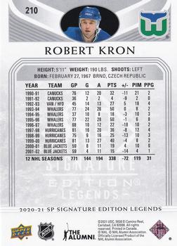 2020-21 SP Signature Edition Legends #210 Robert Kron Back