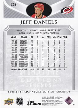 2020-21 SP Signature Edition Legends #262 Jeff Daniels Back