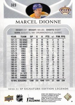 2020-21 SP Signature Edition Legends #323 Marcel Dionne Back