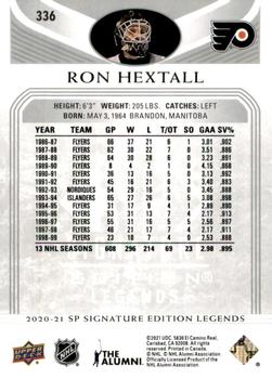 2020-21 SP Signature Edition Legends #336 Ron Hextall Back