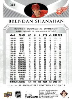 2020-21 SP Signature Edition Legends #341 Brendan Shanahan Back