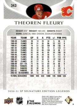 2020-21 SP Signature Edition Legends #343 Theoren Fleury Back