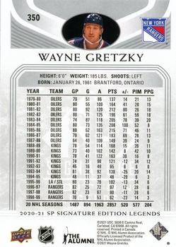 2020-21 SP Signature Edition Legends #350 Wayne Gretzky Back