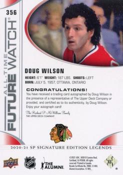 2020-21 SP Signature Edition Legends #356 Doug Wilson Back