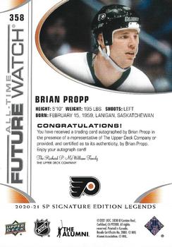 2020-21 SP Signature Edition Legends #358 Brian Propp Back