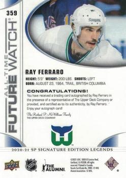 2020-21 SP Signature Edition Legends #359 Ray Ferraro Back