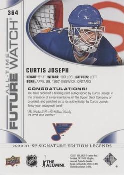 2020-21 SP Signature Edition Legends #364 Curtis Joseph Back