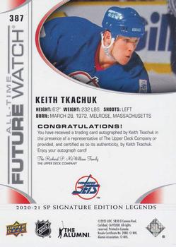 2020-21 SP Signature Edition Legends #387 Keith Tkachuk Back
